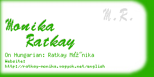 monika ratkay business card